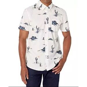 Goodthreads Men's XXXL Cotton Short Sleeve Cactus Desert Shirt Festival Boho Y2K